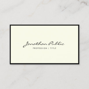 Carte De Visite Élégant Luxe Calligraphie Minimaliste Script