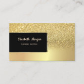 Carte De Visite Elégant Luxe Chic Gold Parties scintillant Bokeh O (Devant)
