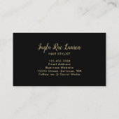 Carte De Visite Élégant Luxe Chic Monogramme Rose Or Floral (Dos)