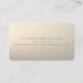 Carte De Visite Élégant Luxe Chic, Robe (Dos)