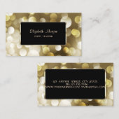 Carte De Visite Elégant Luxe Design, Bokeh (Devant / Derrière)