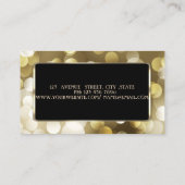 Carte De Visite Elégant Luxe Design, Bokeh (Dos)