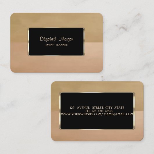 Carte De Visite Elégant Luxe Design, Cadre (Devant / Derrière)