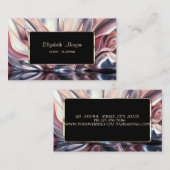 Carte De Visite Elégant Luxe Design Gold Frame Abstrait (Devant / Derrière)