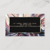 Carte De Visite Elégant Luxe Design Gold Frame Abstrait (Dos)