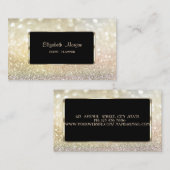 Carte De Visite Elégant Luxe Design, Moderne Bokeh (Devant / Derrière)