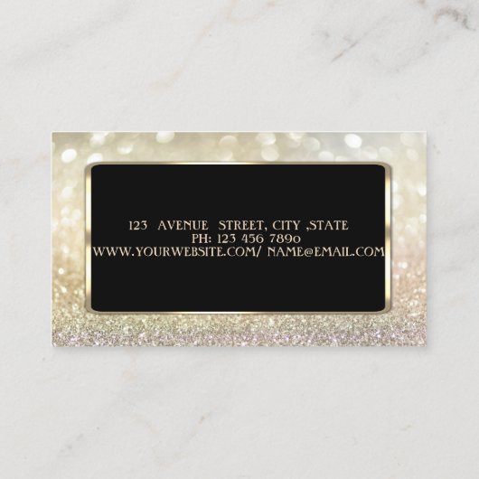 Carte De Visite Elégant Luxe Design, Moderne Bokeh (Dos)