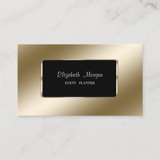 Carte De Visite Elégant Luxe Design, Moderne, Cadre Noir (Devant)