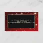 Carte De Visite Elégant Luxe Design, Moderne, Cadre Noir (Dos)