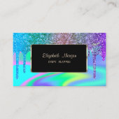 Carte De Visite Elégant Luxe Design, Moderne, Holographique, Lecte (Devant)