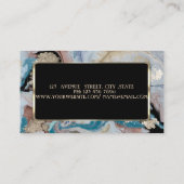 Carte De Visite Elégant Luxe Design, Moderne, Marbre Lotus (Dos)