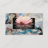 Carte De Visite Elégant Luxe Design, Moderne, Marbre Lotus (Devant)