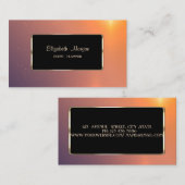 Carte De Visite Elégant Luxe Design, Ombre Moderne, Cadre (Devant / Derrière)