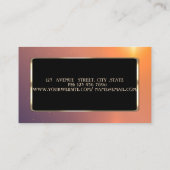 Carte De Visite Elégant Luxe Design, Ombre Moderne, Cadre (Dos)