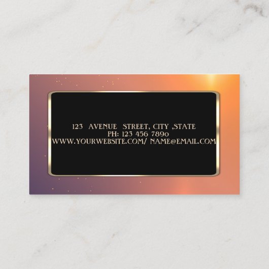 Carte De Visite Elégant Luxe Design, Ombre Moderne, Cadre (Dos)