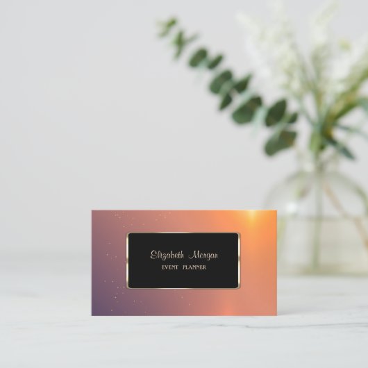 Carte De Visite Elégant Luxe Design, Ombre Moderne, Cadre (Debout devant)