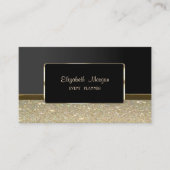 Carte De Visite Elégant Luxe Élégant, Faux Gold, Glitterie (Devant)