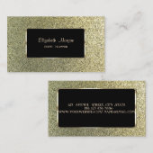 Carte De Visite Élégant Luxe Élégant, Professionnel, Glitterie (Devant / Derrière)