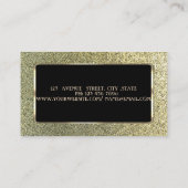 Carte De Visite Élégant Luxe Élégant, Professionnel, Glitterie (Dos)