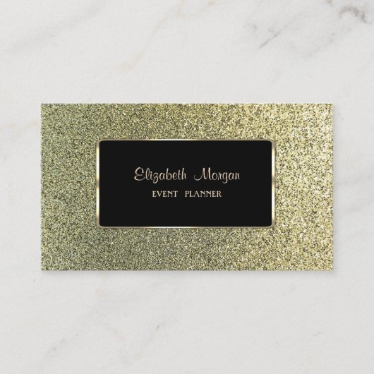 Carte De Visite Élégant Luxe Élégant, Professionnel, Glitterie (Devant)