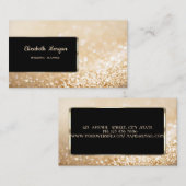 Carte De Visite Elégant Luxe élégant Red Parties scintillant Bokeh (Devant / Derrière)