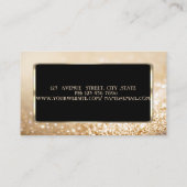 Carte De Visite Elégant Luxe élégant Red Parties scintillant Bokeh (Dos)