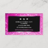 Carte De Visite Elégant Luxe Fille Rose Glitzy Sparkling Diamond (Dos)