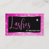 Carte De Visite Elégant Luxe Fille Rose Glitzy Sparkling Diamond (Devant)