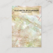 Carte De Visite Élégant Luxe Glam Élégant Joaillerie Iridescente (Devant)