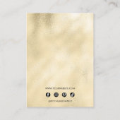 Carte De Visite Élégant Luxe Glam Élégant Joaillerie Iridescente (Dos)
