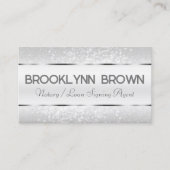 Carte De Visite Elégant Luxe Gris clair Parties scintillant Étoile (Devant)