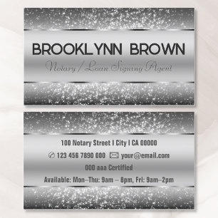 Carte De Visite Elégant Luxe Gris foncé Parties scintillant Etoile