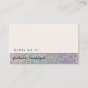 Carte De Visite Élégant luxe minimaliste simple hologramme glitter