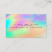 Carte De Visite Elégant Luxe Moderne, Arc-en-ciel Holographique, L (Dos)