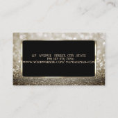 Carte De Visite Elégant Luxe, Moderne, Bokeh Glittery (Dos)
