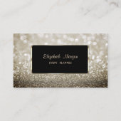 Carte De Visite Elégant Luxe, Moderne, Bokeh Glittery (Devant)