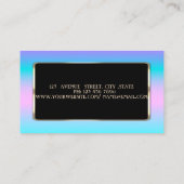 Carte De Visite Elégant Luxe Moderne Chic Holographique (Dos)