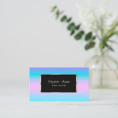 Carte De Visite Elégant Luxe Moderne Chic Holographique (Debout devant)