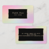 Carte De Visite Elégant luxe moderne Cool Holographique (Devant / Derrière)