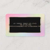 Carte De Visite Elégant luxe moderne Cool Holographique (Dos)