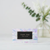 Carte De Visite Elégant luxe moderne holographique (Debout devant)