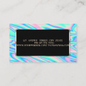 Carte De Visite Elégant luxe moderne holographique (Dos)