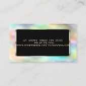 Carte De Visite Élégant luxe moderne Holographique coloré (Dos)