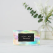 Carte De Visite Élégant luxe moderne Holographique coloré (Debout devant)