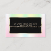 Carte De Visite Elégant Luxe Moderne Holographique Iridescente (Dos)