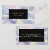 Carte De Visite Élégant luxe moderne Holographique professionnel m (Devant / Derrière)