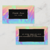 Carte De Visite Elégant luxe moderne Ombre Holographique (Devant / Derrière)