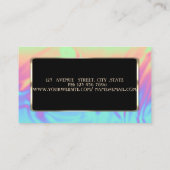 Carte De Visite Elégant luxe moderne Ombre Holographique (Dos)