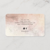 Carte De Visite Élégant Luxe naturel Auburn Tones et Script (Dos)