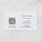 Carte De Visite Élégant Luxe Or Abstrait 3D | Code QR (Dos)